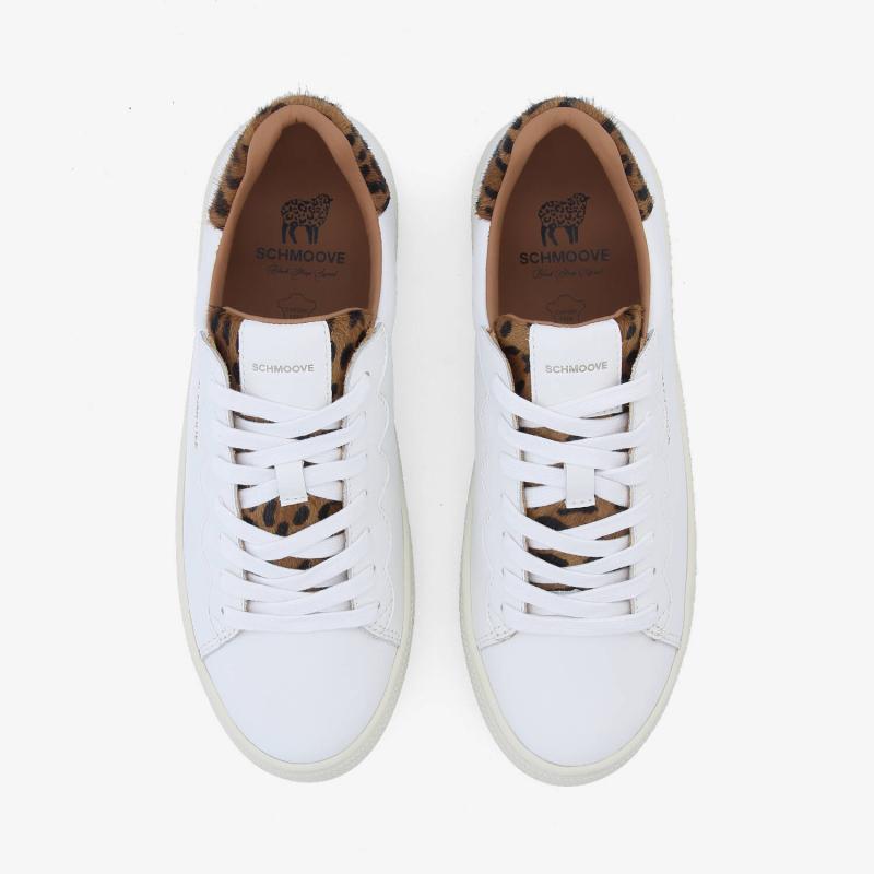 SPARKLE WAVE W - NAPPA/PONY LEO - BLANC/MARRON