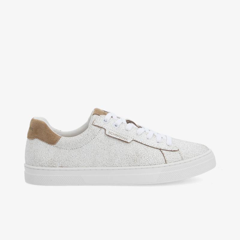 SPARKLE SNEAKER M - CRACKLED LTR/SD - BEIGE
