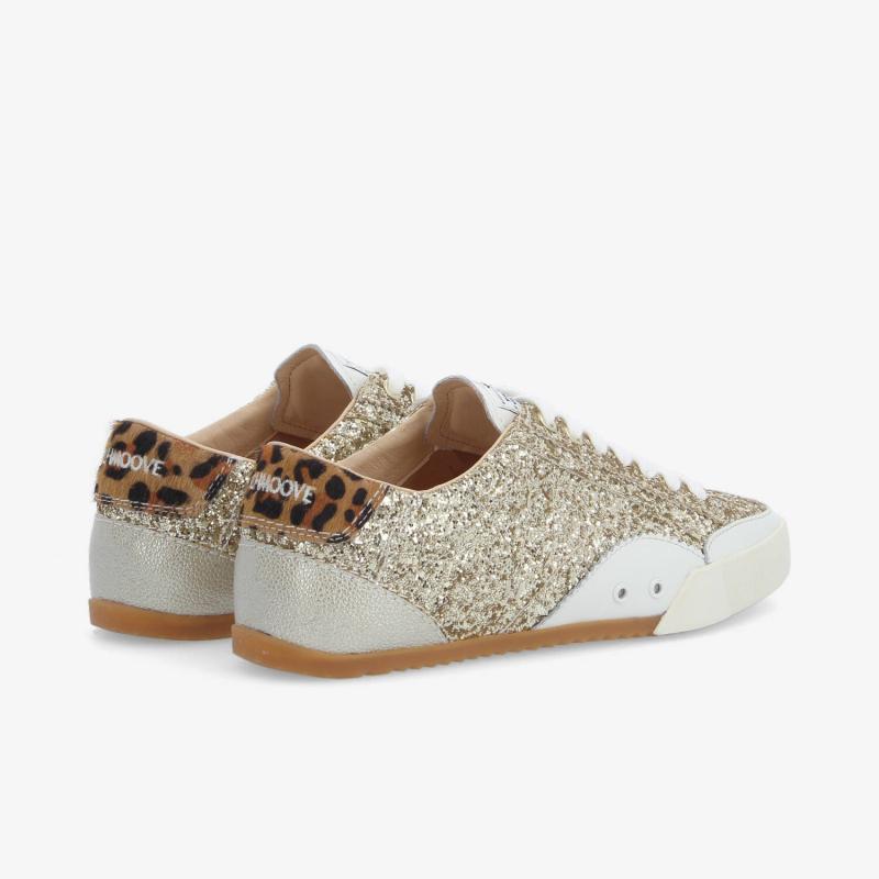 MICK SNEAKER W - GLIT/PONY LEO - DORÉ