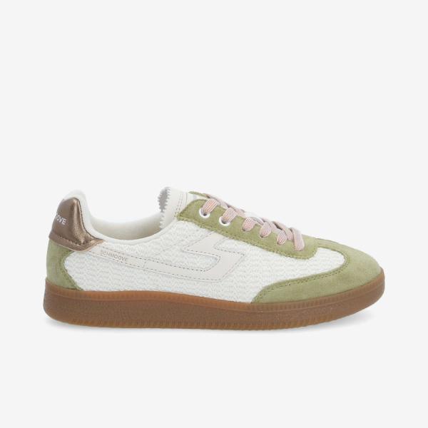 SHEFFIELD JOGGER W - ZOE/SDE/G.METAL - BLANC CASSÉ/VERT/BRONZE