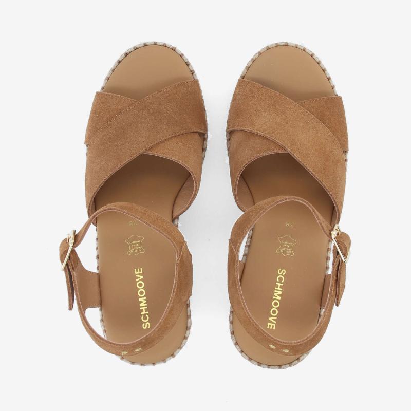 MINA SANDALE W - SUEDE - MARRON