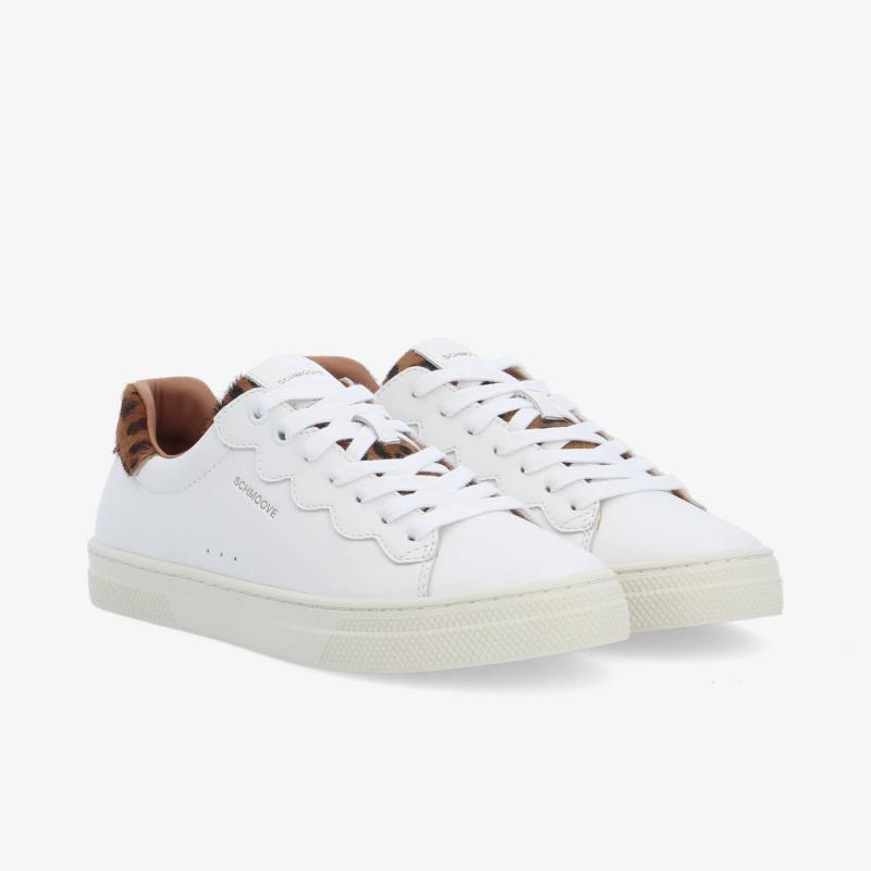 SPARKLE WAVE W - NAPPA/PONY LEO - BLANC/MARRON