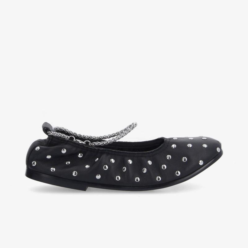 AMELIE BALLERINA W - LAMBSKIN - NOIR