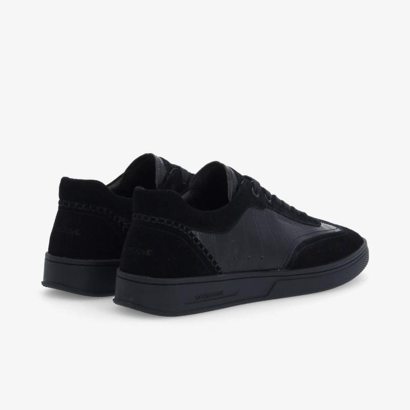 SAN MARINO SNEAKER M - MAT KROCO/SUEDE - NOIR