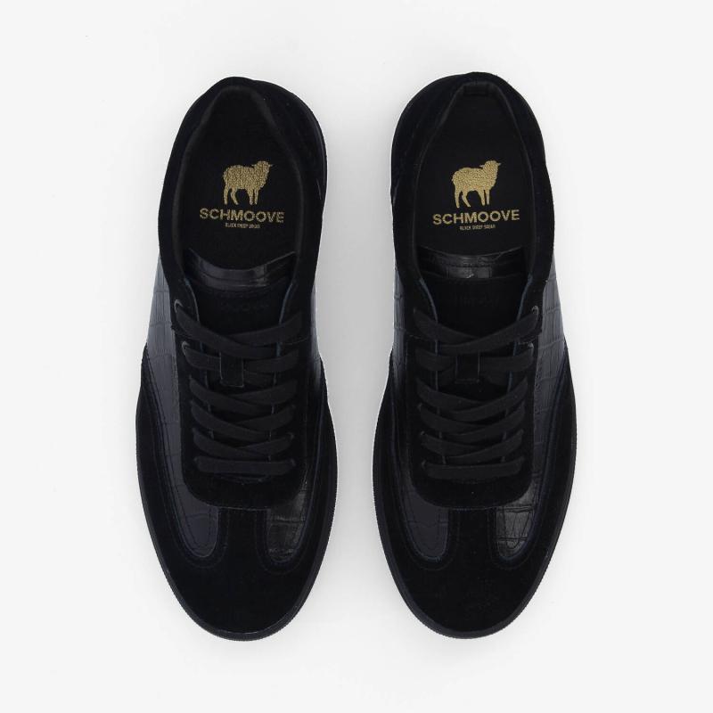 SAN MARINO SNEAKER M - MAT KROCO/SUEDE - NOIR