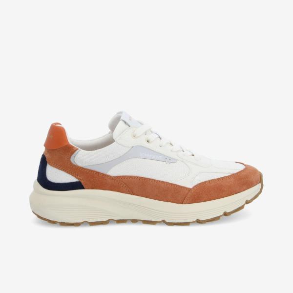 DUSK RUNNER M - KNIT/SUEDE - BLANC CASSÉ/MARRON