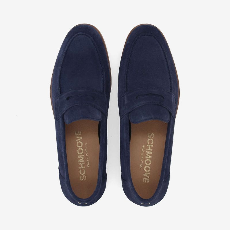 SMART MOC M - SUEDE LEATHER - BLEU MARINE