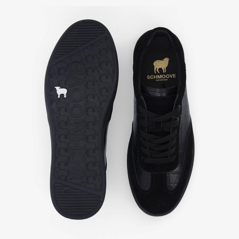 SAN MARINO SNEAKER M - MAT KROCO/SUEDE - NOIR