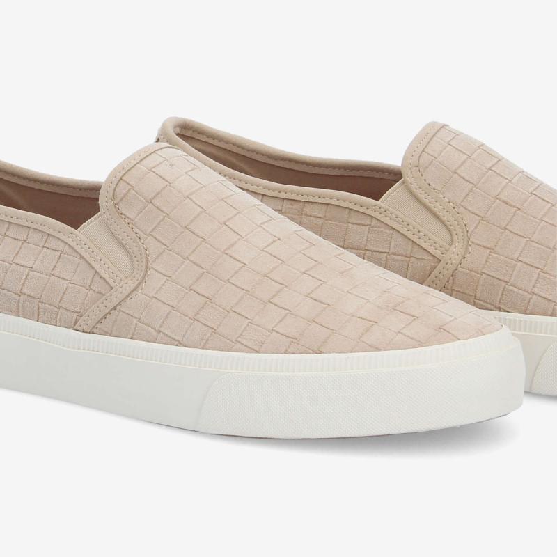 ARLO SLIP ON M - EMBOSSED SUEDE - BEIGE